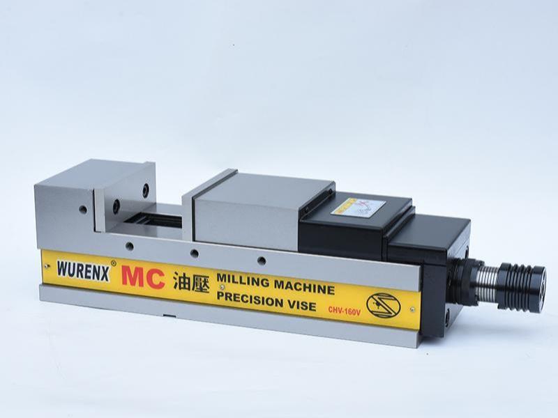 MC Precision Hydraulic Vise for CNC Machining Centers, 4/5/6/8 Inch Power-Multiplier Angle-Lock Machine Vise
