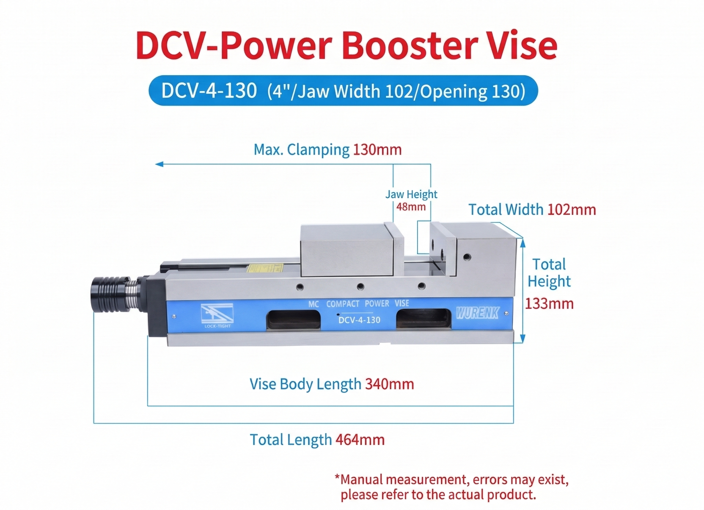 High Precision MC Hydraulic Vise 5/6/8 Inch For CNC Machining Center Mechanical Force-Multiplying Pneumatic Machine Vise