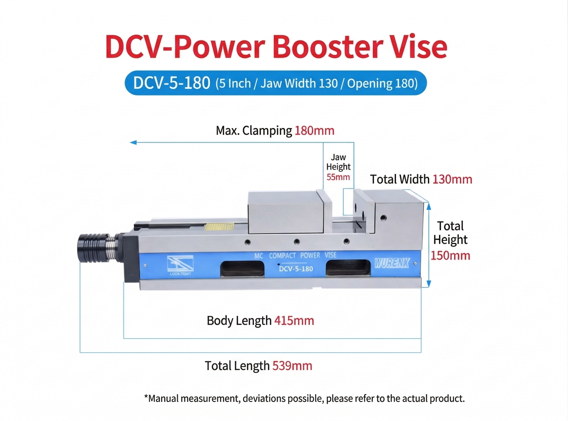 High Precision MC Hydraulic Vise 5/6/8 Inch For CNC Machining Center Mechanical Force-Multiplying Pneumatic Machine Vise