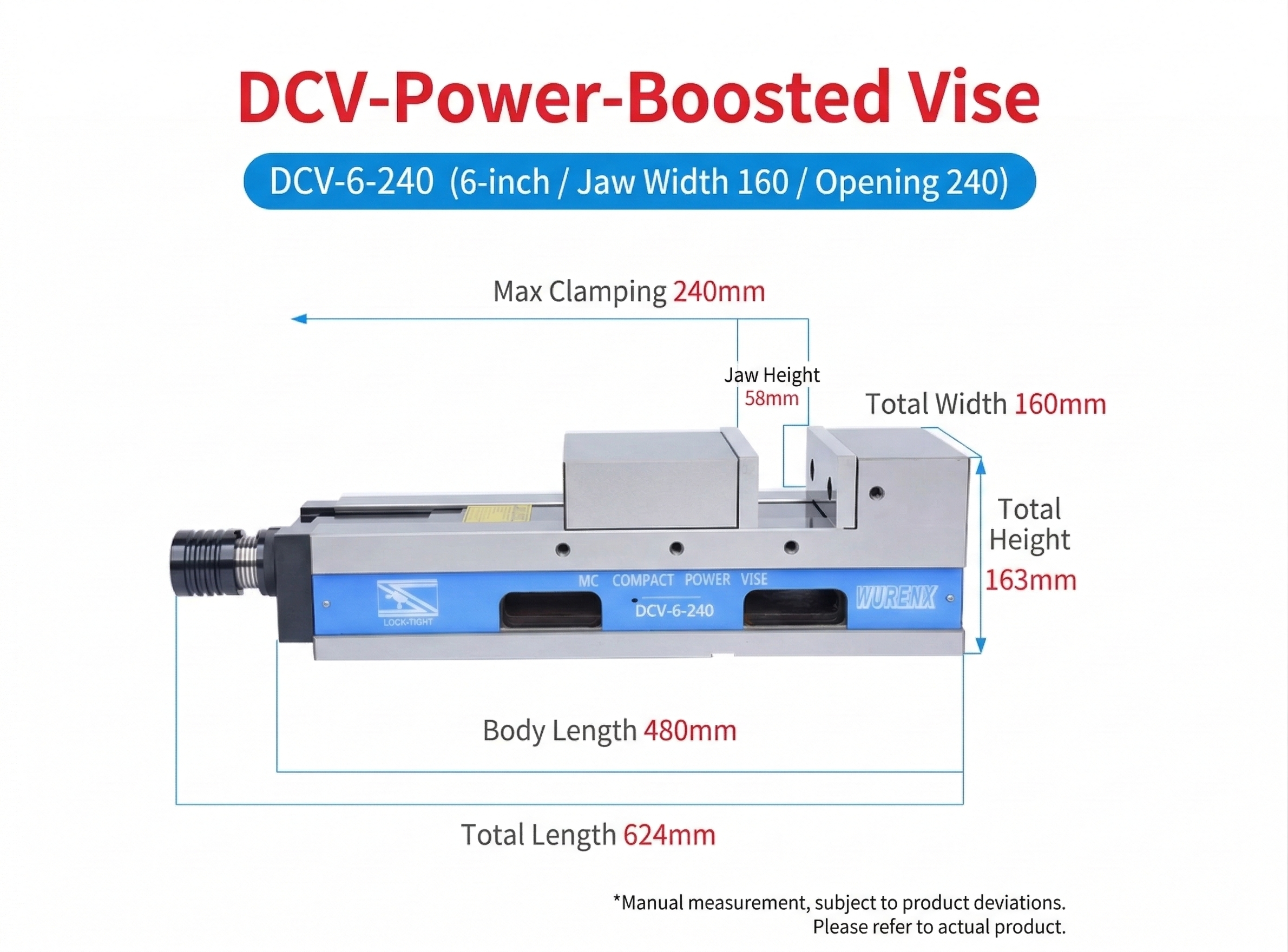 High Precision MC Hydraulic Vise 5/6/8 Inch For CNC Machining Center Mechanical Force-Multiplying Pneumatic Machine Vise