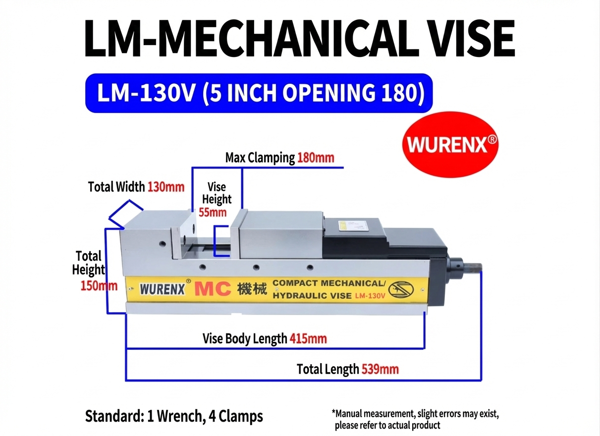 "MC Series Angle-Lock Precision Machinery and Bi-Directional Mechanical Vices - 4/ 5/ 6/ 8inch"