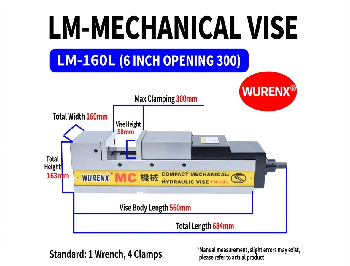 "MC Series Angle-Lock Precision Machinery and Bi-Directional Mechanical Vices - 4/ 5/ 6/ 8inch"