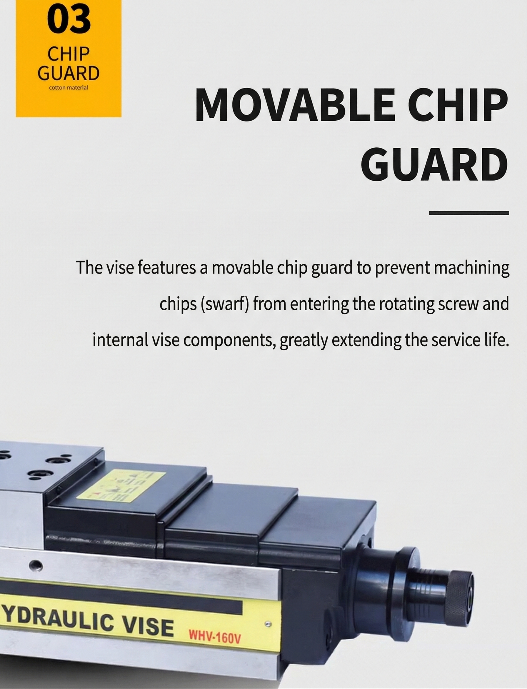 MC High-Precision Power-Boosted CNC Machine Vise (4/5/6/8 Inch) Angle-Lock Fixed Type Flat-Jaw Vise — WHV Series
